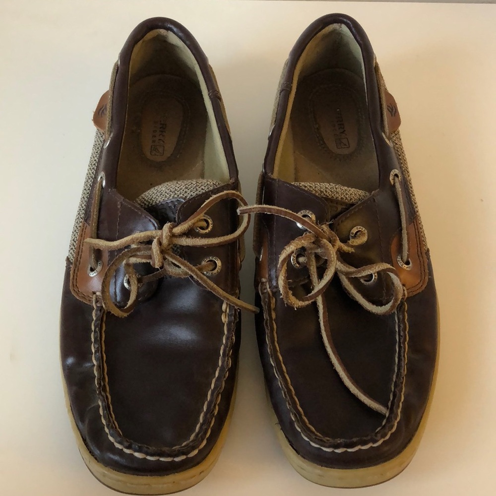 Brown Leather Sperry Boat Shoes